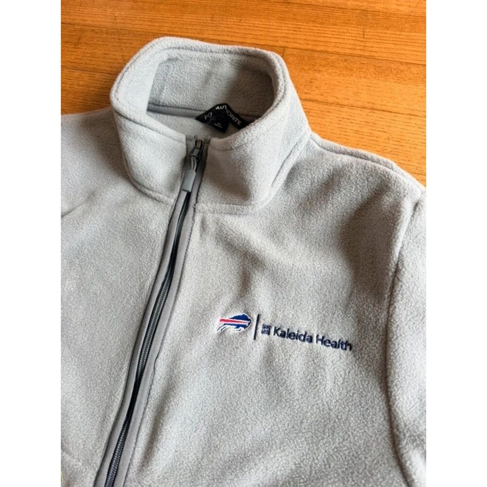 EUC Buffalo Bills NFL football full zip mens M gray fleece embroidered